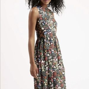 Topshop Tie-side Midi Dress